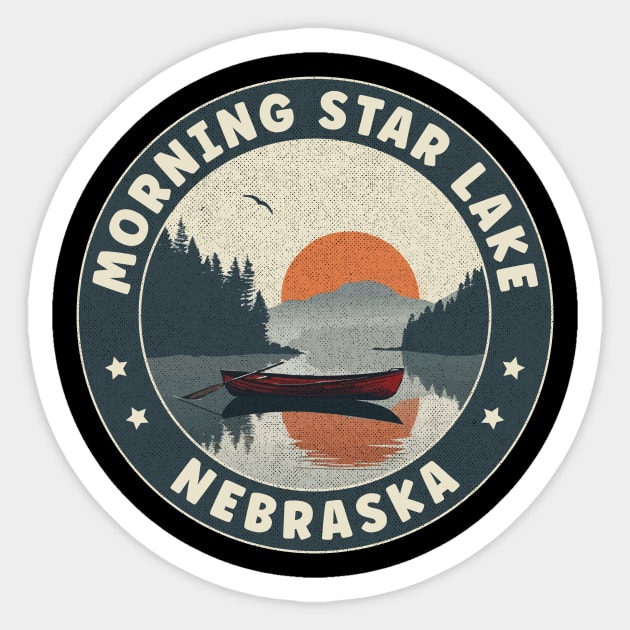 Morning Star Lake Nebraska Sunset Sticker by turtlestart